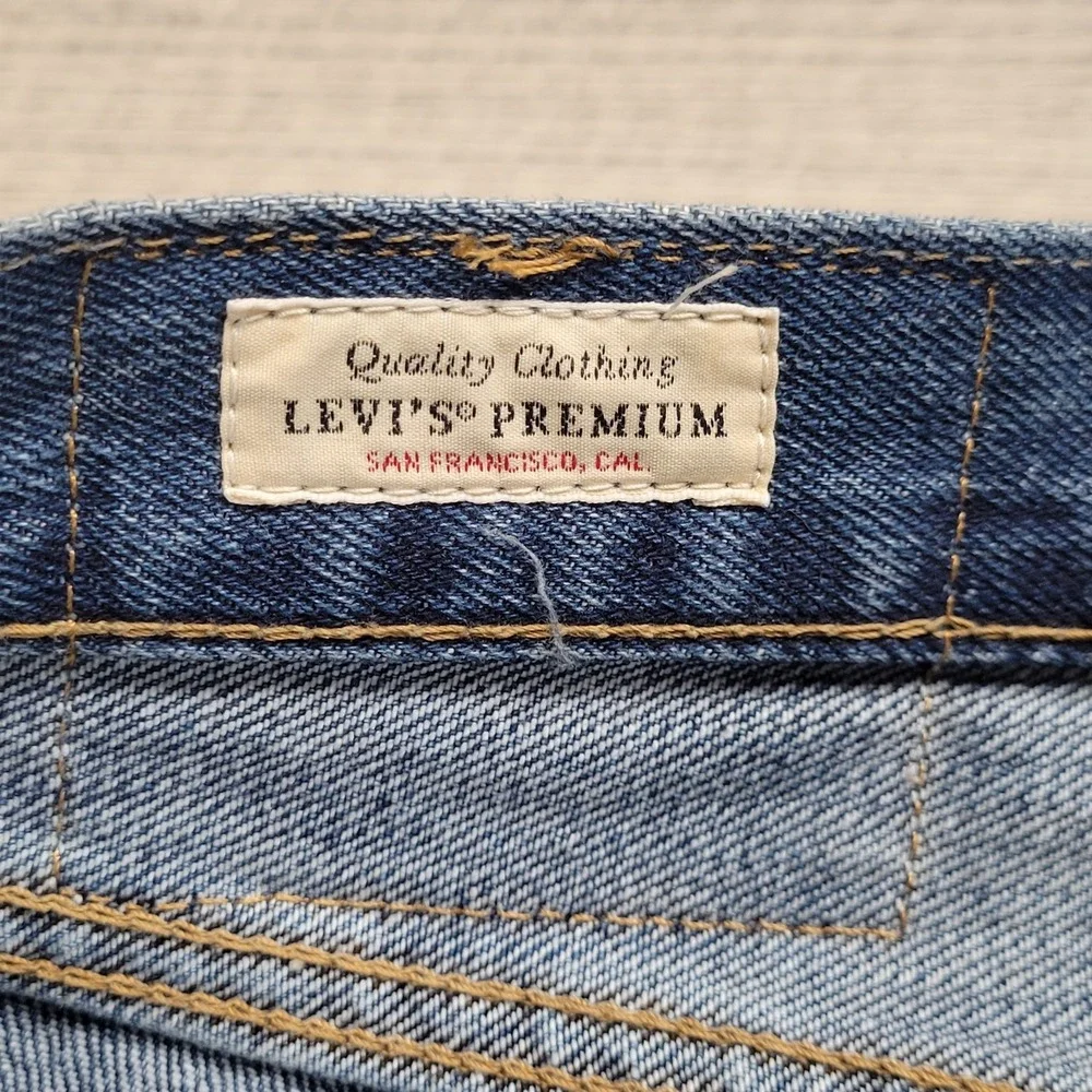 Levi's Premium 501 Original Fit XX Jeans Mens 35x32 Big E Medium Wash Button Fly